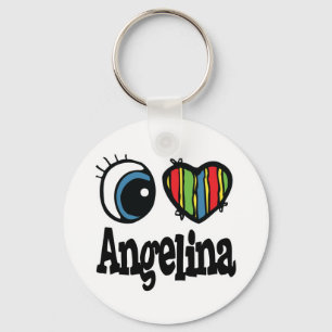 Ich liebe Angelina Schlüsselanhänger