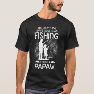 Ich liebe Angeln Papaw Opa Enkel Spezial T-Shirt