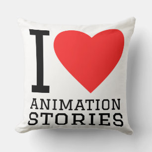 Ich liebe Animationsgeschichten Kissen