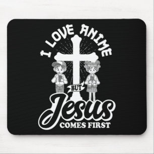 Ich Liebe Anime aber Jesus kommt die erste Anime L Mousepad