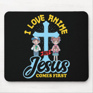 Ich Liebe Anime aber Jesus kommt die erste Anime L Mousepad