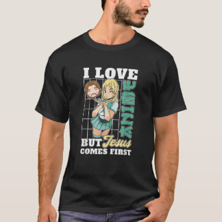 Ich Liebe Anime aber Jesus kommt die erste Bibel M T-Shirt