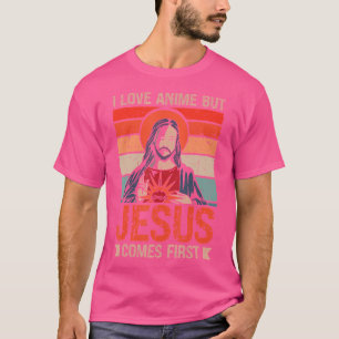 Ich liebe Anime, aber Jesus kommt zuerst Otaku Man T-Shirt