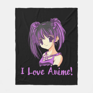 Ich Liebe Anime! Anime Girl otaku Manga Fleecedecke