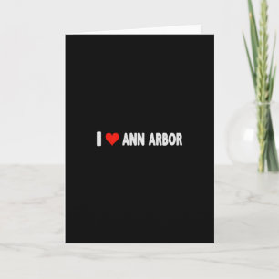 Ich liebe Ann Arbor Michigan Herz Reise Urlaub Karte
