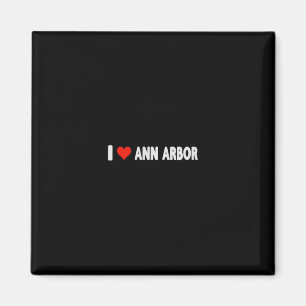 Ich liebe Ann Arbor Michigan Herz Reise Urlaub Magnet