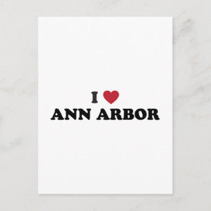 Ich liebe Ann Arbor Michigan Postkarte