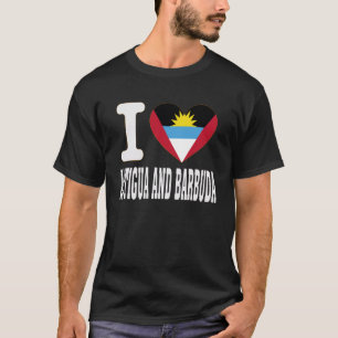 Ich liebe Antigua und Barbuda Herz Souvenir Liebha T-Shirt