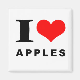 Ich Liebe Äpfel Magnet