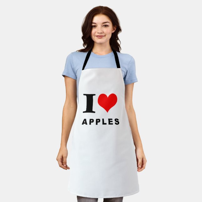 Ich Liebe Äpfel Schürze (Getragen)