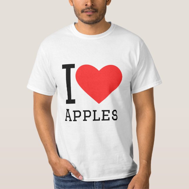 Ich Liebe Äpfel T-Shirt (Vorderseite)