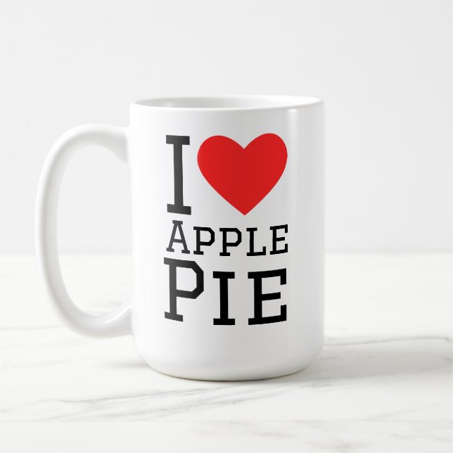 Ich liebe Apfelkuchen  Kaffeetasse (Links)