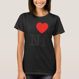 Ich liebe Apple Ny und Nickel Periodensystem T-Shirt
