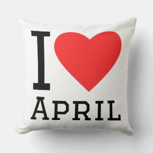 Ich liebe April  Kissen
