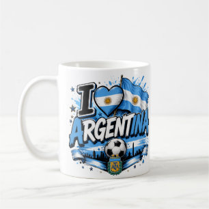 Ich liebe Argentinien Fußball-Design   Argentinien Kaffeetasse