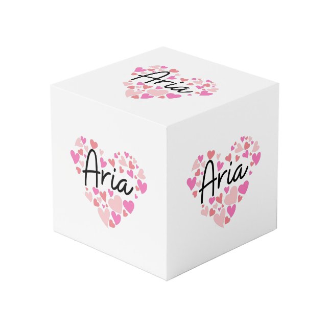 Ich liebe Aria Würfel (Vorderseite Schrägansicht)