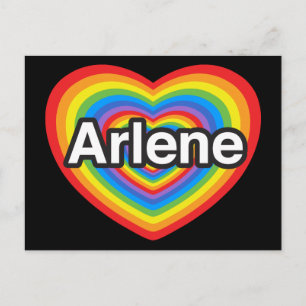 Ich Liebe Arlene. Ich Liebe dir Arlene. Herz Postkarte