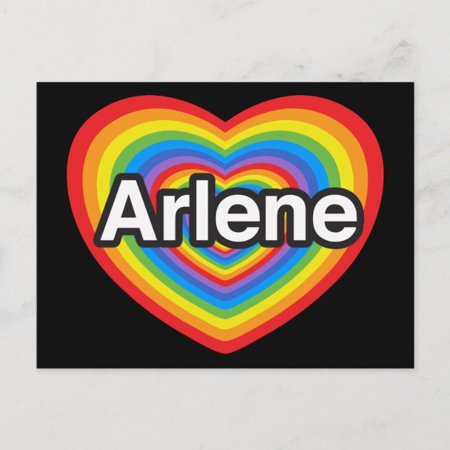 Ich Liebe Arlene. Ich Liebe dir Arlene. Herz Postkarte (Vorderseite)