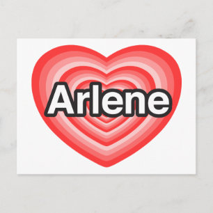Ich Liebe Arlene. Ich Liebe dir Arlene. Herz Postkarte