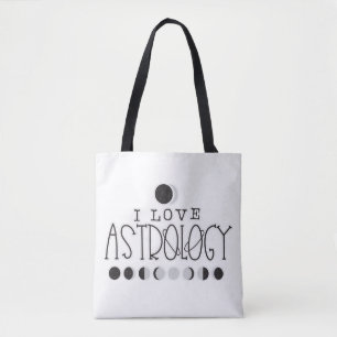 Ich liebe Astrologie Sonne- und Mondphasen Tasche