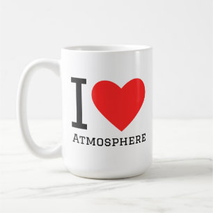 Ich liebe Atmosphäre quadratischer Aufkleber Kaffeetasse