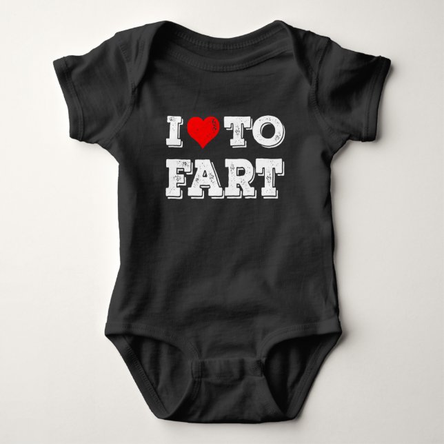 Ich Liebe auf Furz Funny Newborn Baby Geschenk Strampler (Vorderseite)