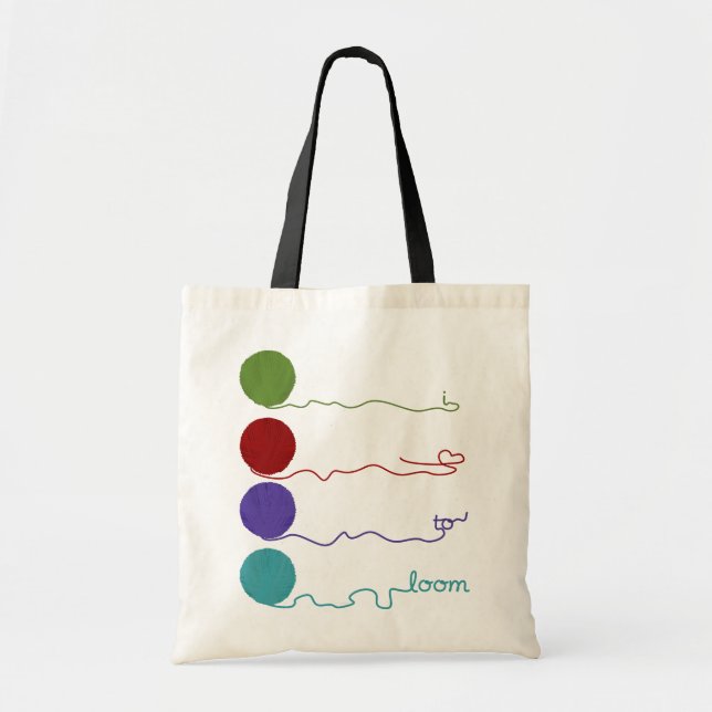 Ich Liebe auf Loom Bag Tragetasche (Vorne)