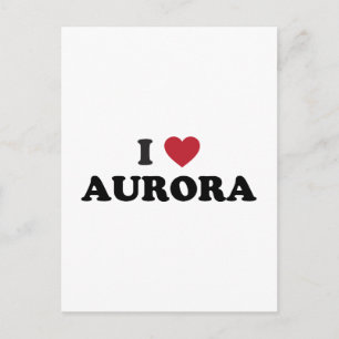 Ich liebe Aurora Illinois Postkarte
