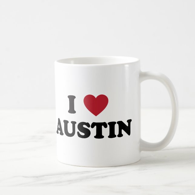 Ich liebe Austin Kaffeetasse (Rechts)