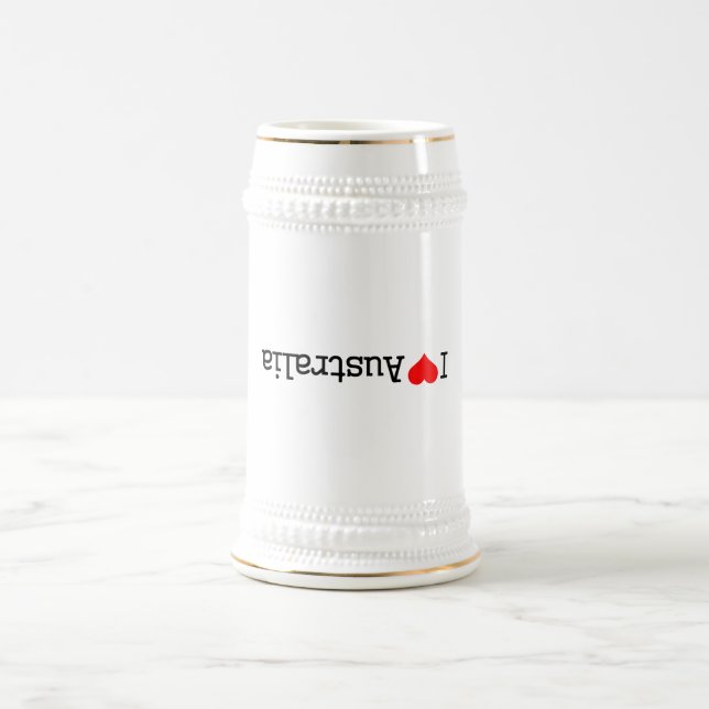 Ich liebe Australien Bierglas (Mittel)