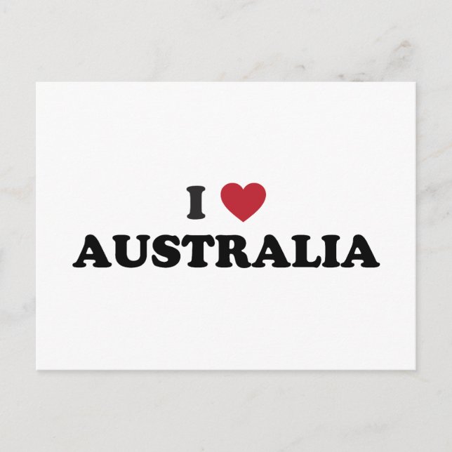 Ich liebe Australien Postkarte (Vorderseite)