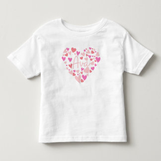 Ich Liebe Ava Herzen in rosa Kleinkind T-shirt