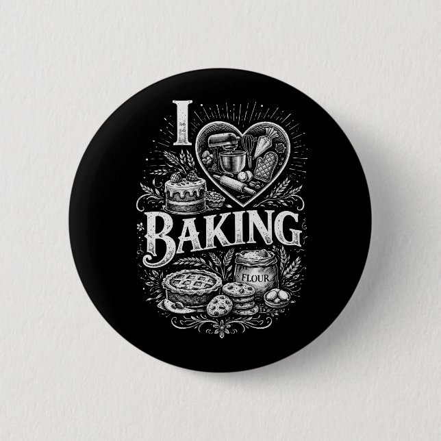 Ich liebe Backen Button (Vorderseite)