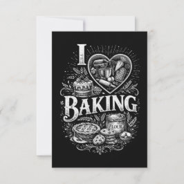 Ich liebe Backen Dankeskarte