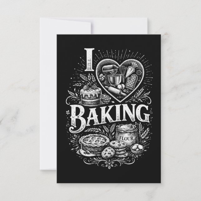 Ich liebe Backen Dankeskarte (Vorderseite)