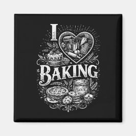 Ich liebe Backen Magnet