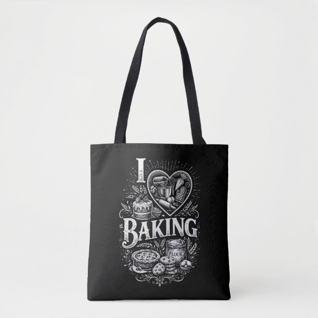 Ich liebe Backen Tasche (Vorderseite)