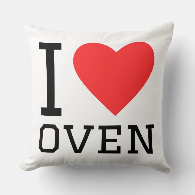 Ich liebe Backofen Kissen (Vorderseite)