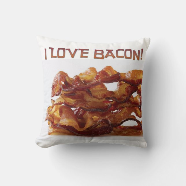 Ich Liebe Bacon Kissen! Kissen (Vorderseite)