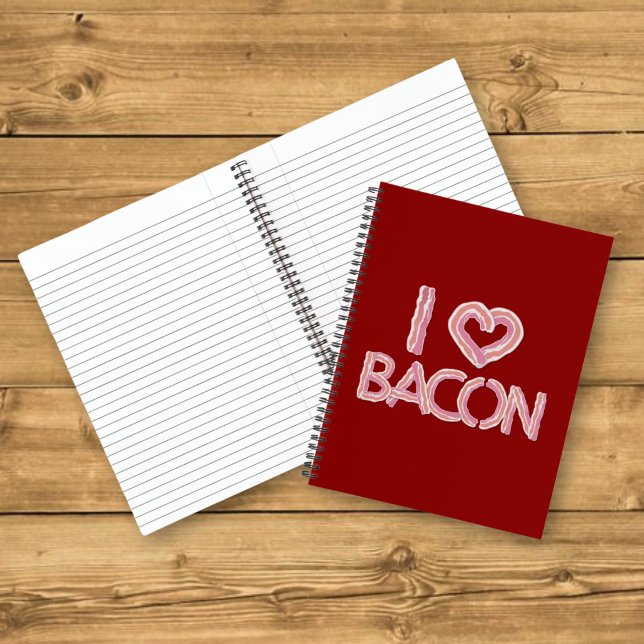 Ich liebe Bacon Notizbuch (Von Creator hochgeladen)