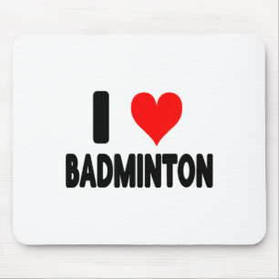 Ich liebe Badminton - Herz Badminton Spieler Court Mousepad