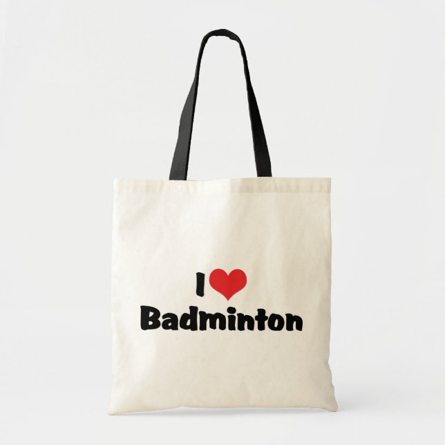 Ich liebe Badminton Tragetasche (Vorne)