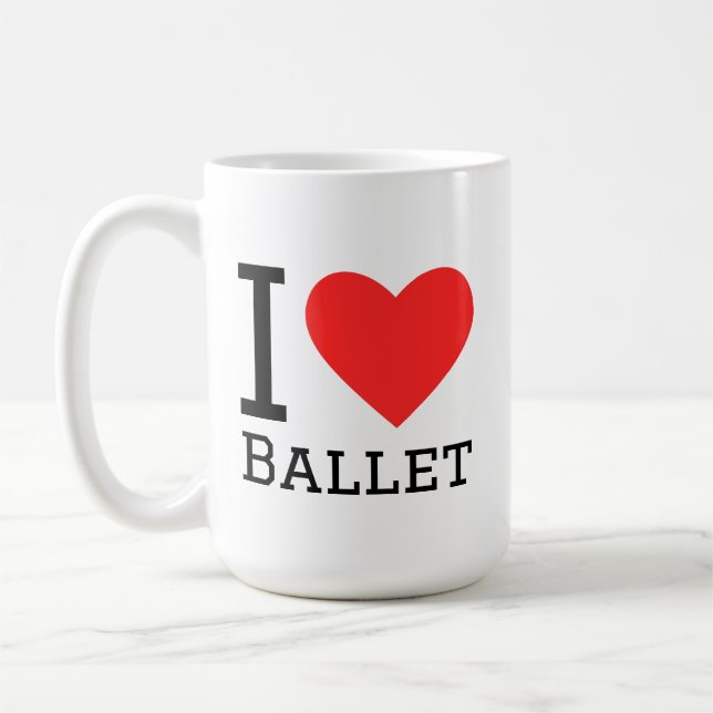 Ich liebe Ballett Kaffeetasse (Links)
