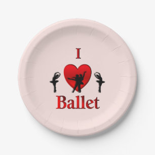 Ich liebe Ballett Pappteller