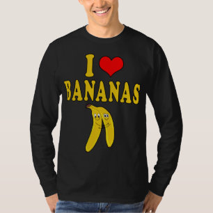 Ich liebe Bananen Lustiges Kostüm Vegan T-Shirt