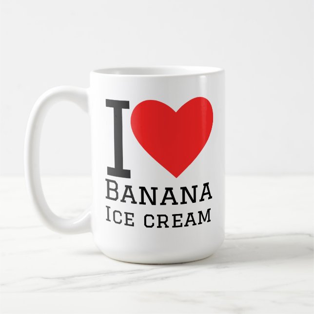 Ich liebe Bananeneis Kaffeetasse (Links)