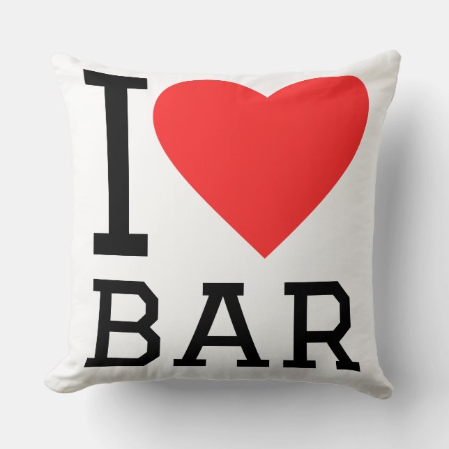 Ich liebe Bar Kissen (Vorderseite)