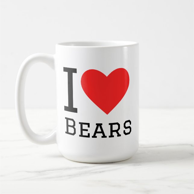 Ich liebe Bären  Kaffeetasse (Links)