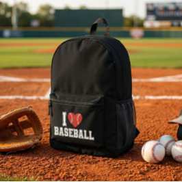 Ich liebe Baseball Bedruckter Rucksack