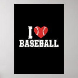 Ich liebe Baseball Poster